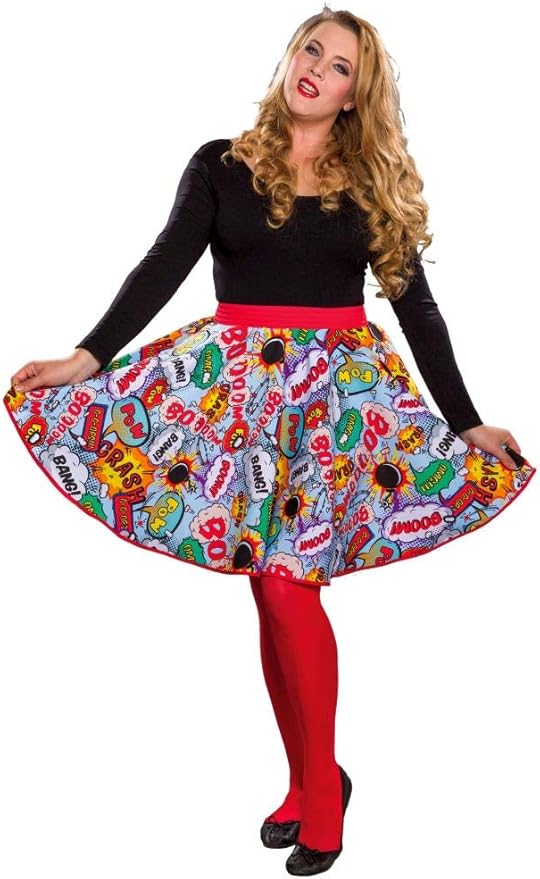 印有漫画图案的圆裙